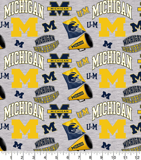 University of Michigan Wolverines Cotton Fabric Collegiate Mascot, , hi-res, image 2