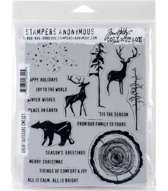 Stampers Anonymous Tim Holtz Cling Stamps Great Outdoors