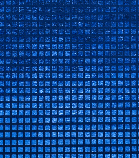 Blue Squares Quilt Foil Cotton Fabric by Keepsake Calico, , hi-res, image 2