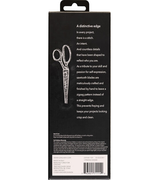 Great Choice Products Pinking Shears Scissors For Fabric, Craft Scissors  Decorative Edge, Zig Zag