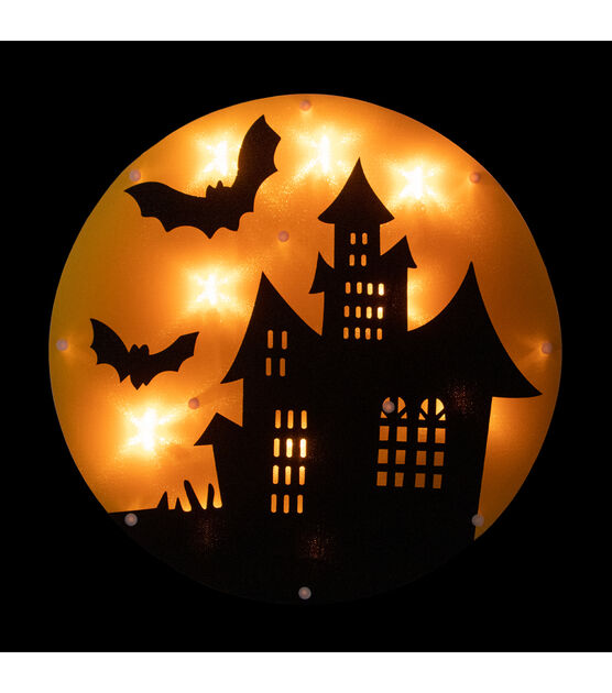 Northlight 13.75" Lighted Haunted House Halloween Window Silhouette, , hi-res, image 3