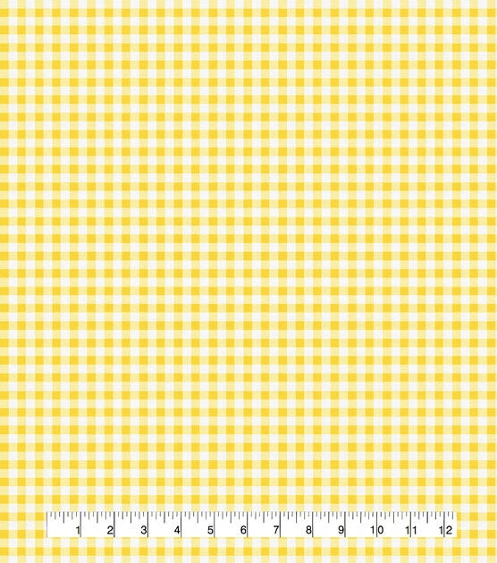 Yellow Checks Quilt Cotton Fabric by Keepsake Calico