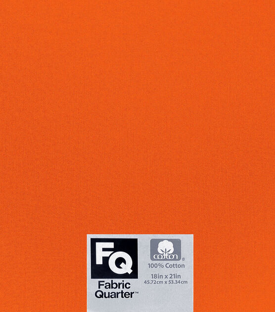 Orange 1 Piece Cotton Fabric Quarter, , hi-res, image 2