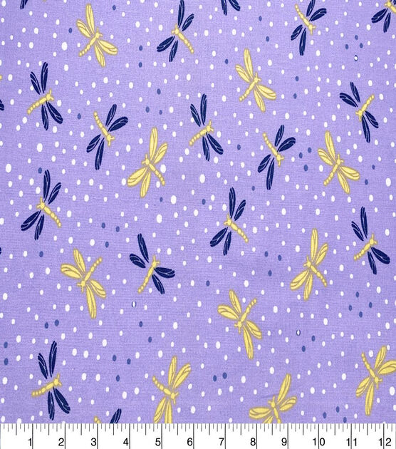Dragonflies & Dots Quilt Cotton Fabric by Quilter's Showcase, , hi-res, image 1