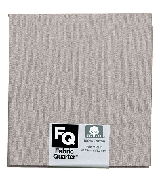 Light Gray 1 Piece Cotton Fabric Quarter