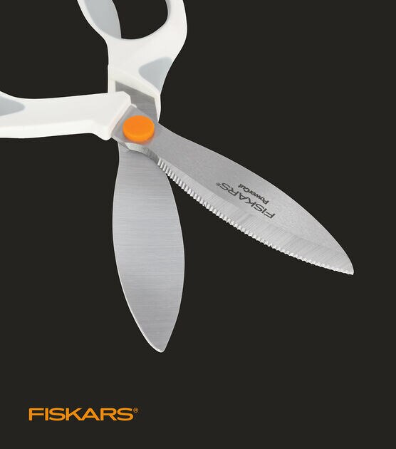 Fiskars PowerArc Heavy Duty Utility Snip Scissors Silver