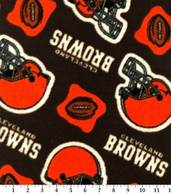 Fabric Traditions Cleveland Browns Fleece Fabric Logo