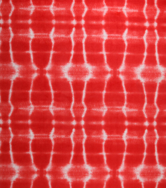 Sew Lush Red Tie Dye Fleece Fabric