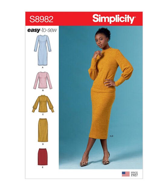 Simplicity Pattern S8982  Misses Ets Dress Size H5 (6-8-10-12-14)