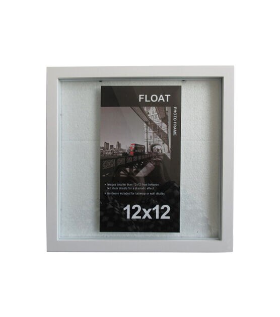 Innovative Creations 12"x12" White Float Wall Photo Frame