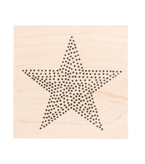American Crafts Wooden Stamp Star