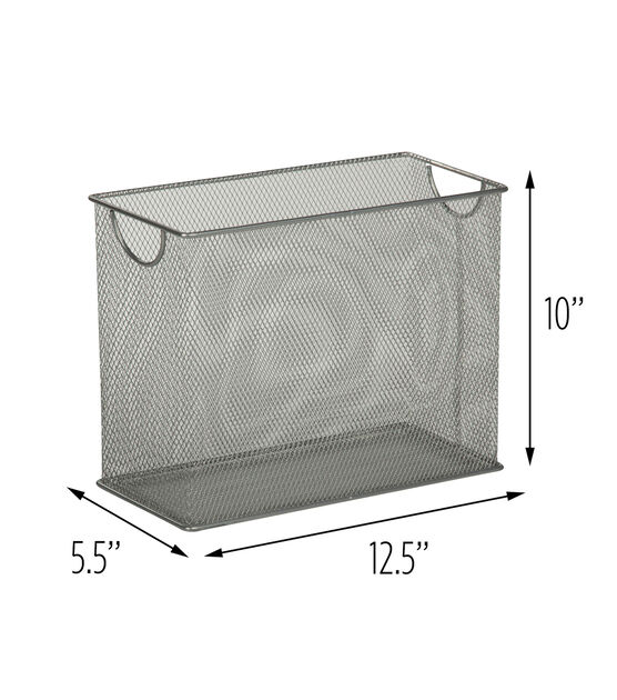 Honey Can Do 12.5" x 10" Gray Mesh Tabletop File Holder, , hi-res, image 4