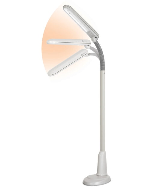 OttLite 49 in. to 71 in. Black Natural Daylight LED Flex Floor Lamp  P93G59-FFP - The Home Depot