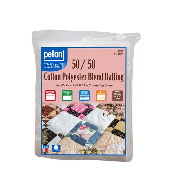 Pellon 50/50 Cotton Poly Blend Batting Twin