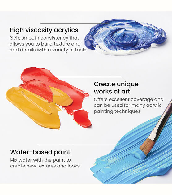 Daveliou™ Acrylics Paints Set – 12ml X 24 (0.41 fl oz) Paint Tubes– daveliou