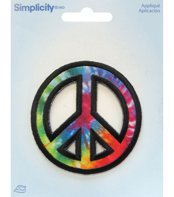 Simplicity Multicolor Embroidered Peace Iron On Patch
