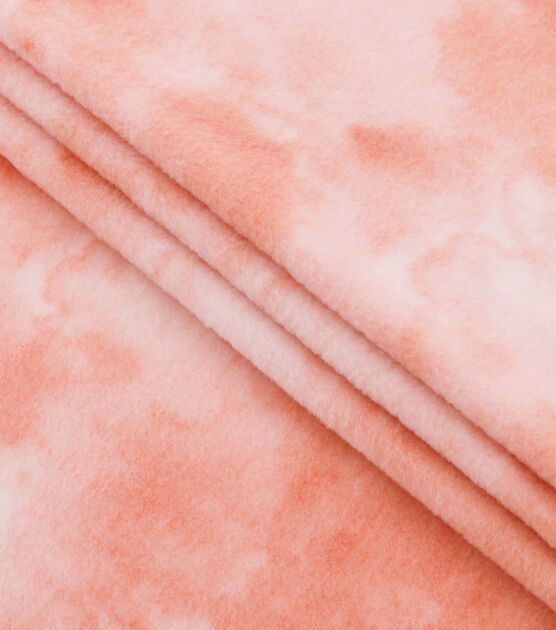Pink Tie Dye Anti Pill Fleece Fabric, , hi-res, image 2