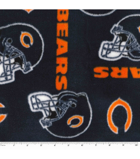 Fabric Traditions Chicago Bears Fleece Fabric Tossed