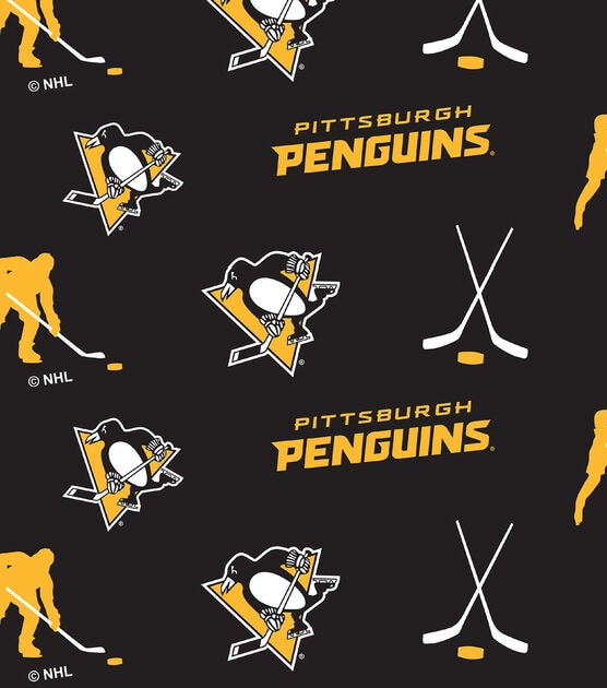 Pittsburgh Penguins Fleece Fabric Tossed