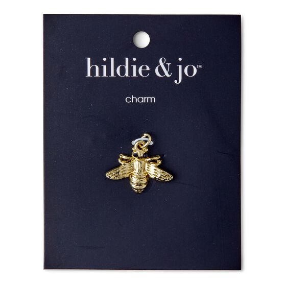 1" Gold Bee Charm by hildie & jo