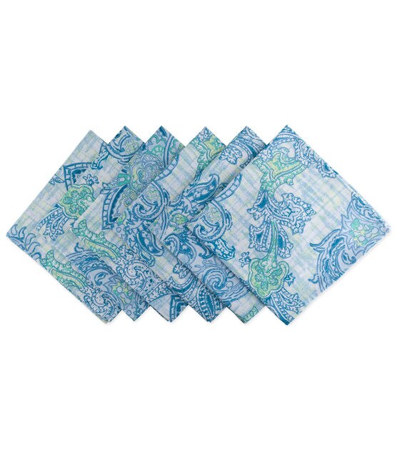 Design Imports Watercolor Paisley Outdoor Napkins