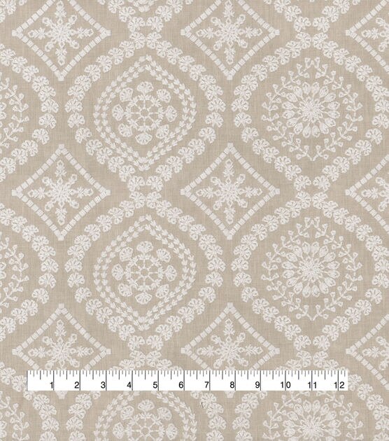 Ellen Degeneres Upholstery Fabric Alaro Natural Embroidery, , hi-res, image 4