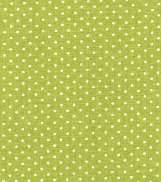 Dots on Light Green Quilt Cotton Fabric by Keepsake Calico