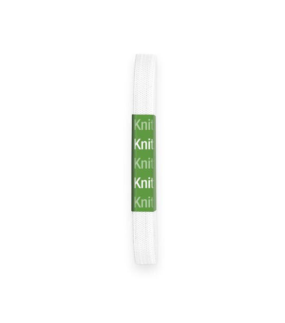 Non-Roll Knit Elastic 3/8 Wide 2 Yards-White