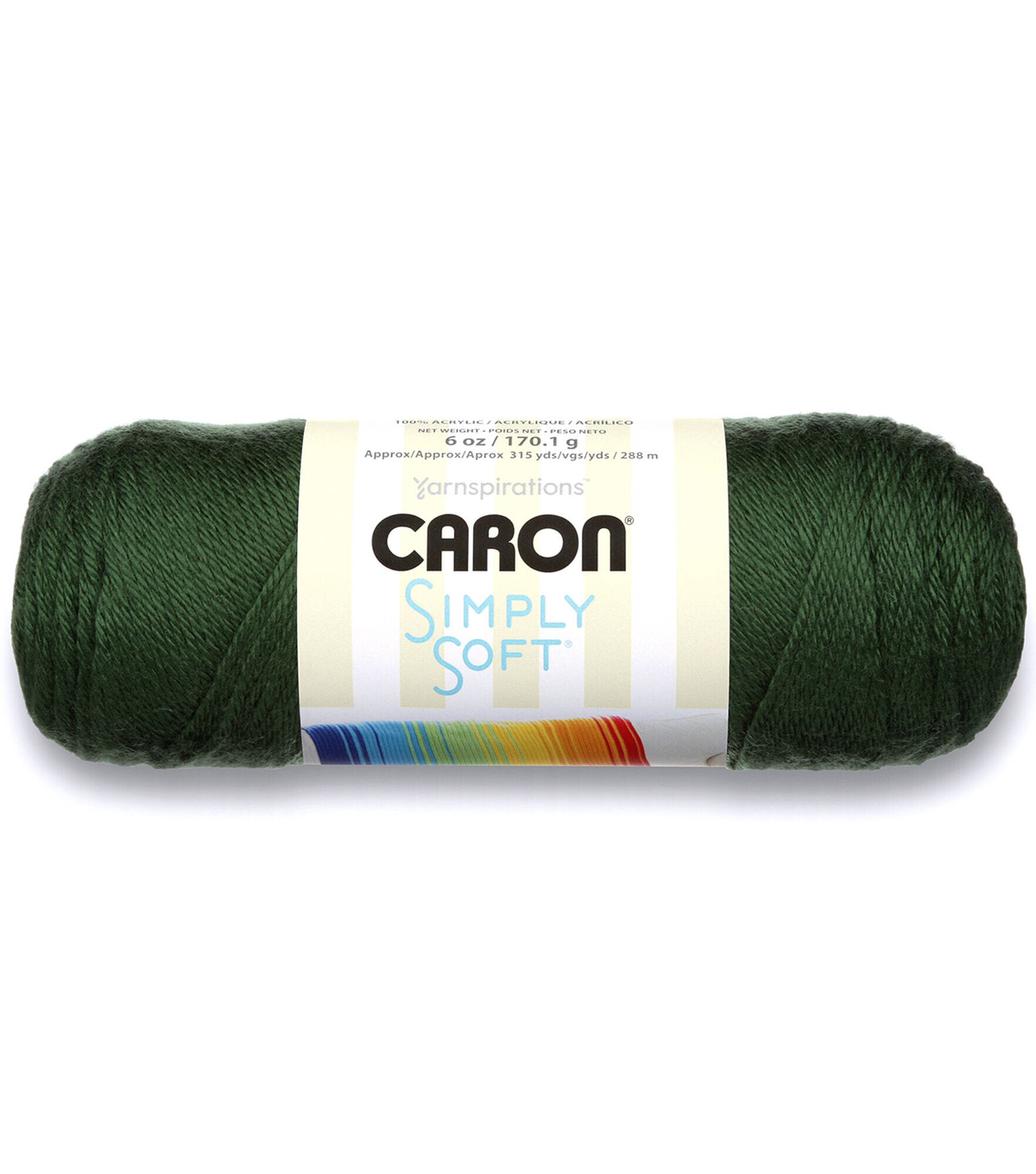 Caron Simply Soft 315yds Worsted Acrylic Yarn, Dark Sage, hi-res