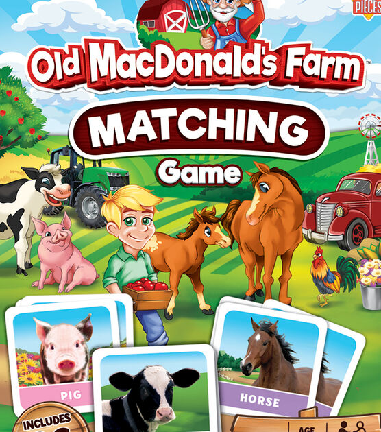 MasterPieces 36ct Old MacDonald's Farm Kids Matching Games