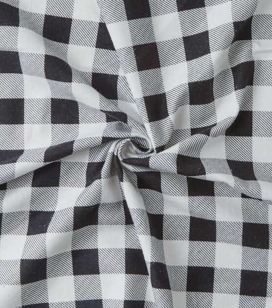 Eddie Bauer Black & White Buffalo Flannel Prints Fabric, , hi-res, image 4