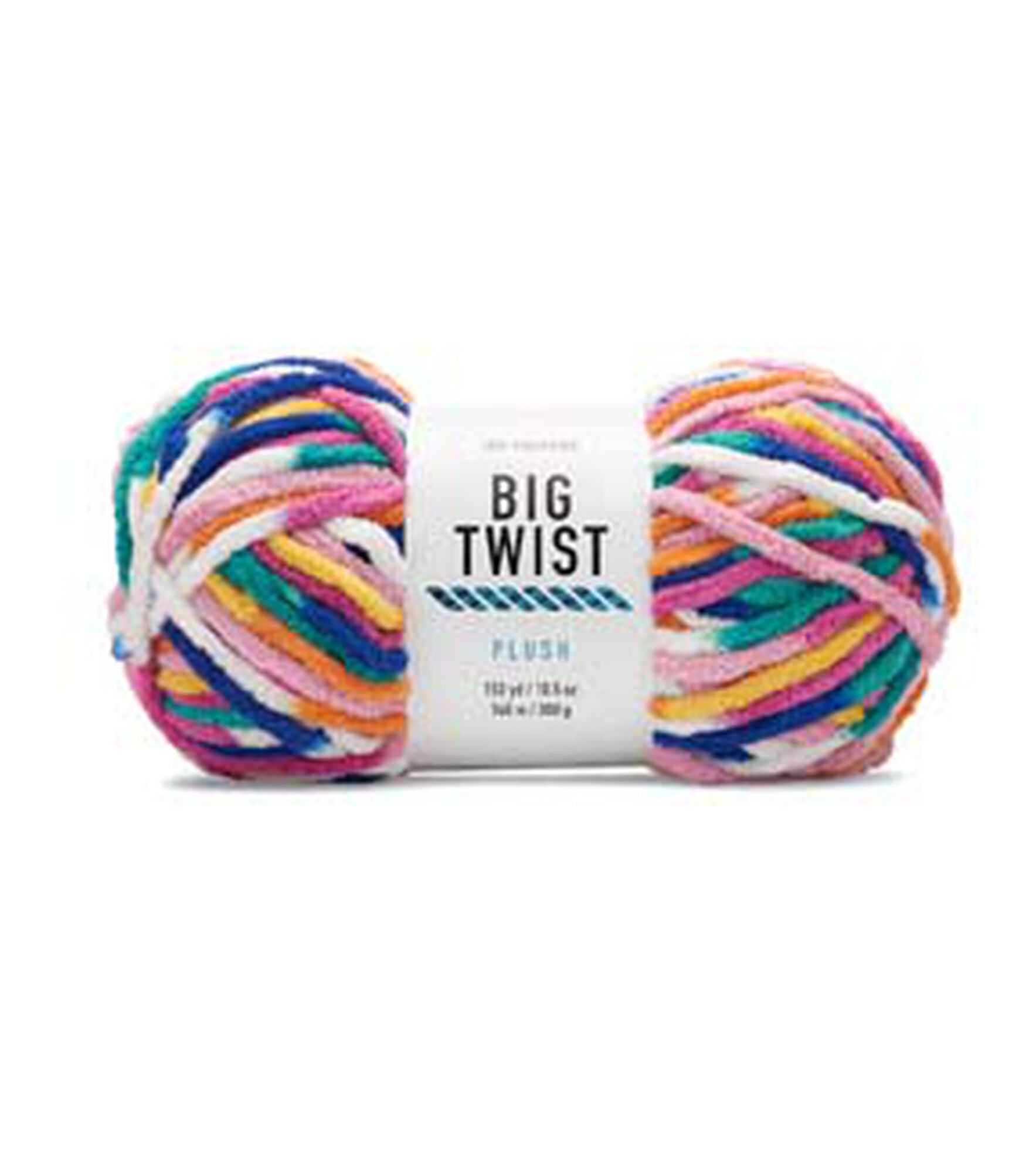 Plush 153yds Super Bulky Polyester Yarn by Big Twist, Tutti Frutti, hi-res