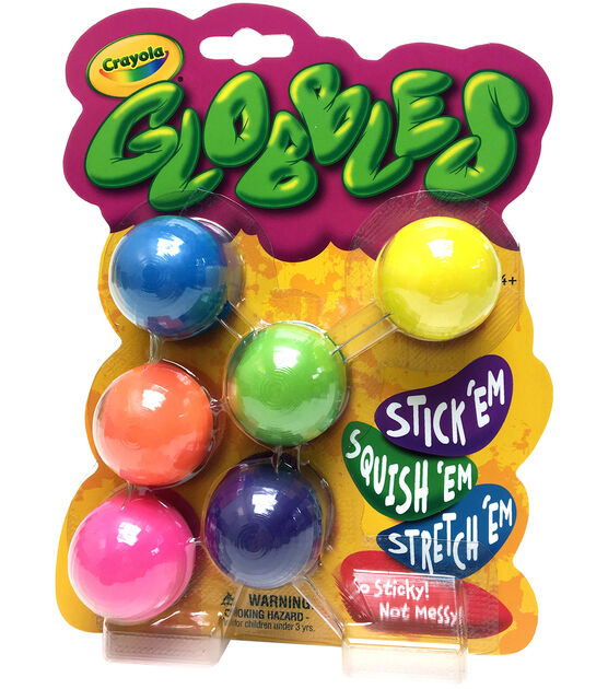 Crayola Globble Squish Toys Assorted Colors Set Of 6 Toys - Office
