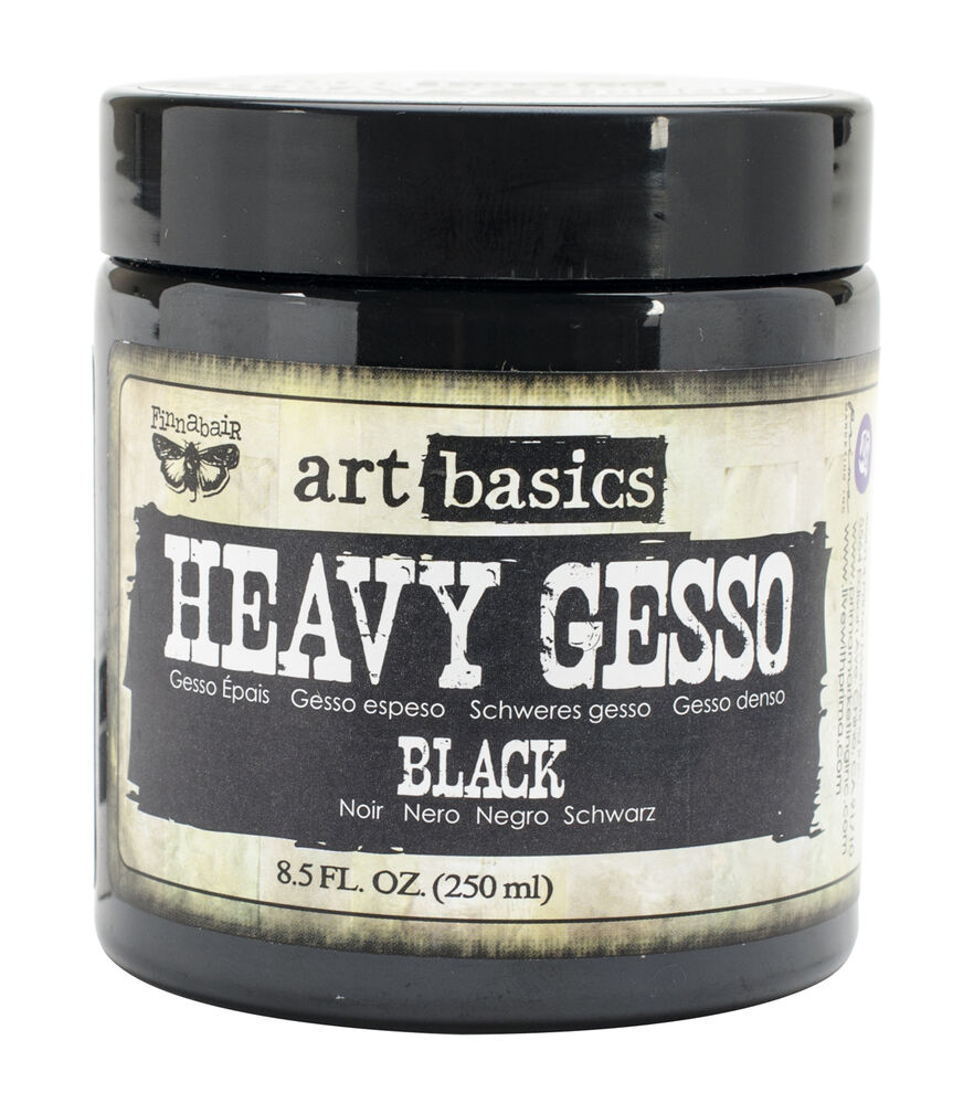 Prima Marketing Art Basics Heavy Gesso Paint 8.5 oz, Black, swatch