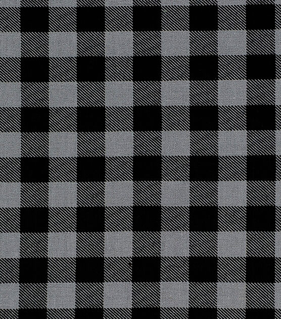 Gray & Black Buffalo Checks Quilt Cotton Fabric by Keepsake Calico, , hi-res, image 2
