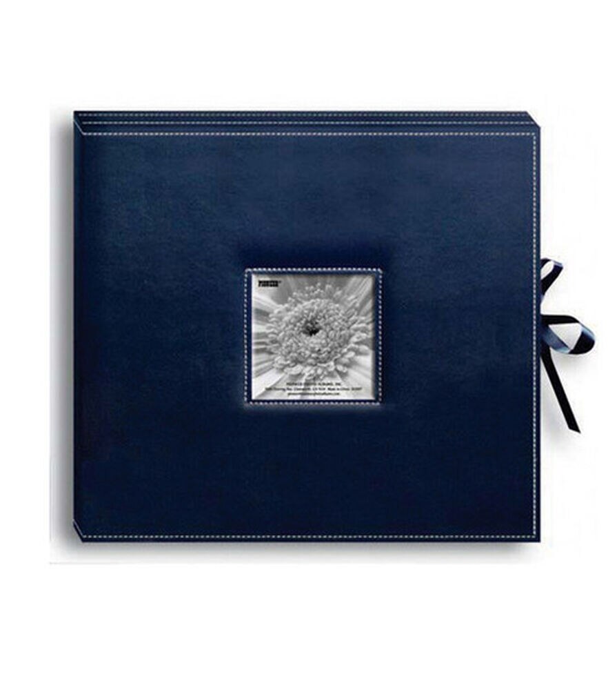 Pioneer Leatheretter D Ring Album, Navy Blue, swatch