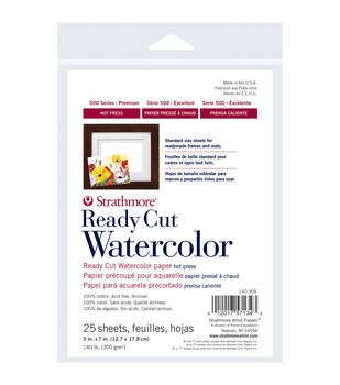 Strathmore Watercolor Paper 500 Series Hot-Press 8 x 10 10 Sheets