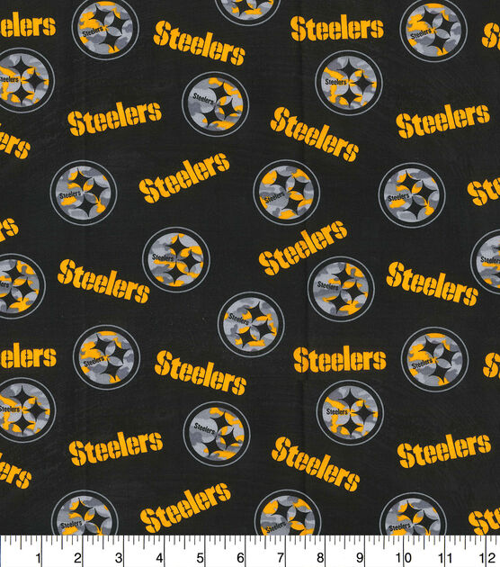 Fabric Traditions Pittsburgh Steelers NFL Camo Logo Cotton Fabric