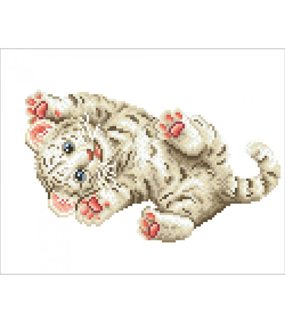 Diamond Embroidery Facet Art Kit 17"X13.7" Baby Tiger Roly Poly, , hi-res, image 3