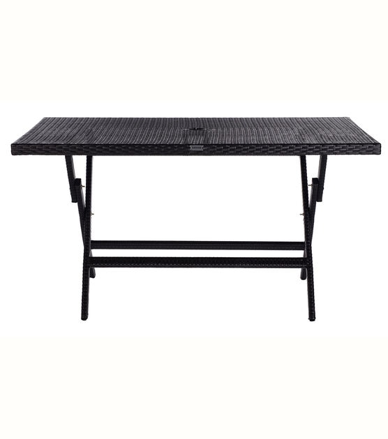 Safavieh 54" x 31" Black Akita Outdoor Folding Table, , hi-res, image 8