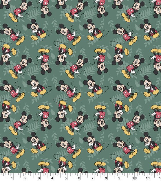 Disney Flannel Fabric Mickey Mouse Loves Fall