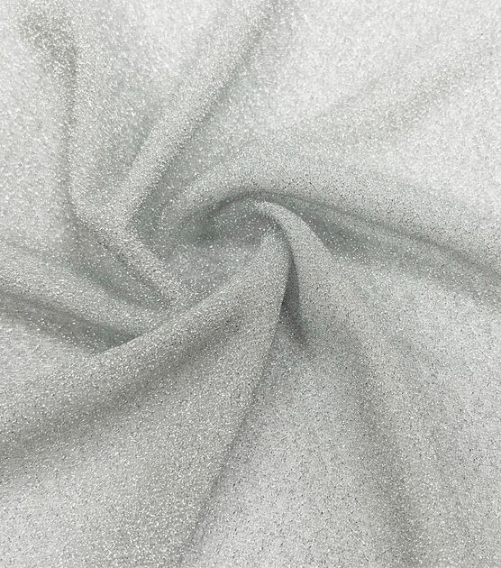 Metallics Knit Fabric Silver and White, , hi-res, image 3