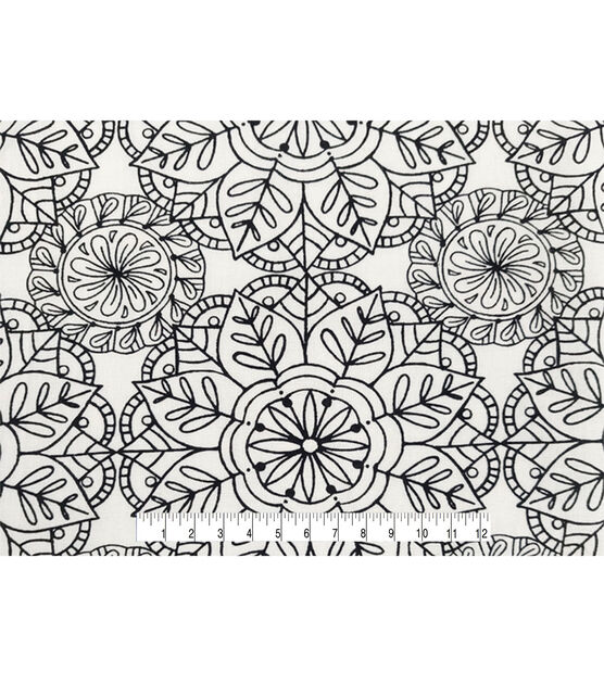 Black & White Geometric Sketches Quilt Cotton Fabric by Keepsake Calico, , hi-res, image 4