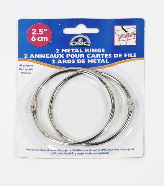 Metal Rings 2-1/2 2 Pkg