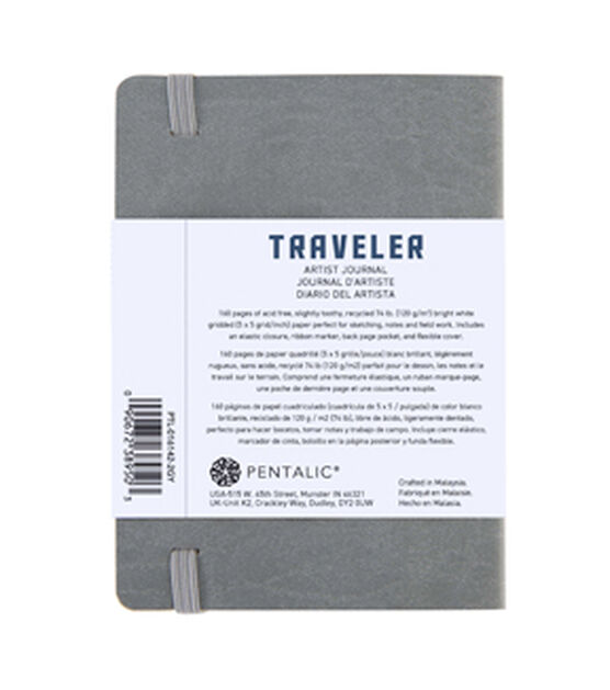 Pentalic's Traveler Pocket Journal 4x6 Gray, , hi-res, image 8