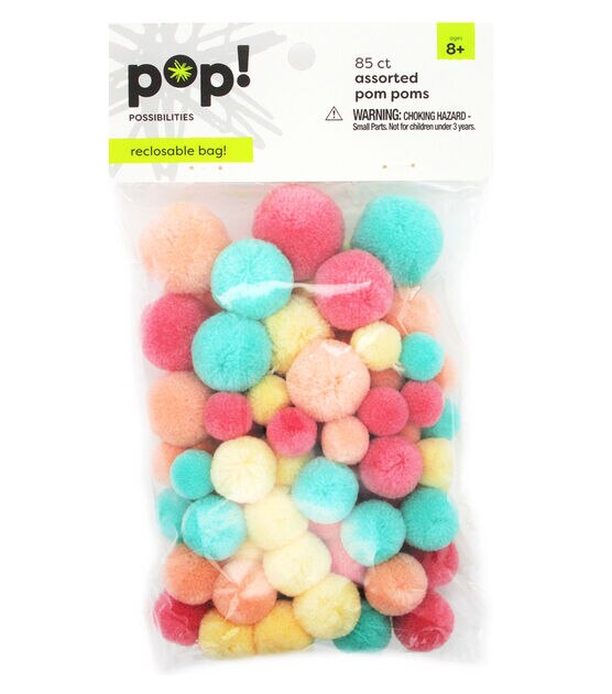 Pound of Poms, Assorted Colors & Sizes, 1 lb. - CK-818001, Dixon  Ticonderoga Co - Pacon