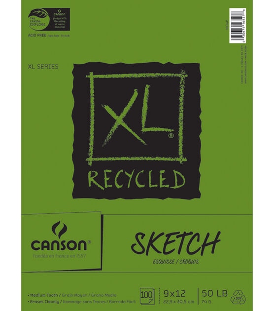 Canson 9"x12" Recycled Sketch Paper Pad