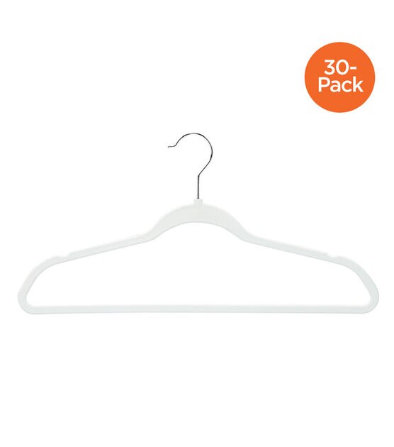 White Rubber Space-Saving Hangers