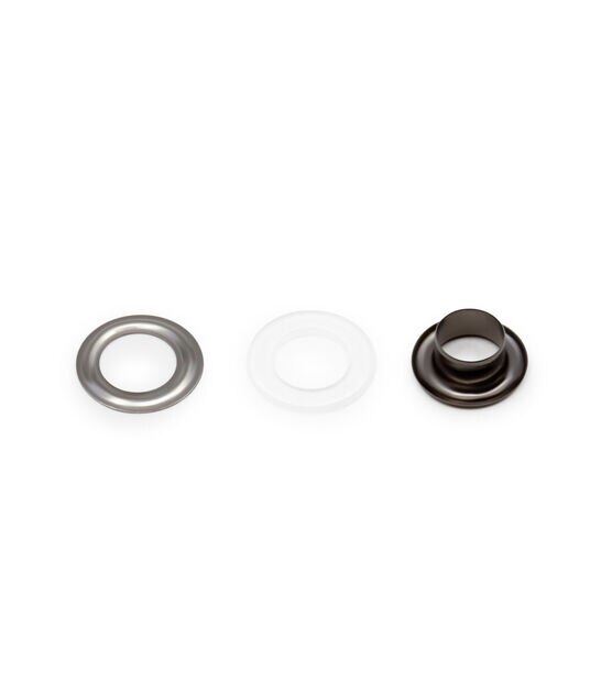 Dritz 730-33-T 2-Part Eyelets Kit with Tools, Gunmetal, 1/4-Inch 15-Count