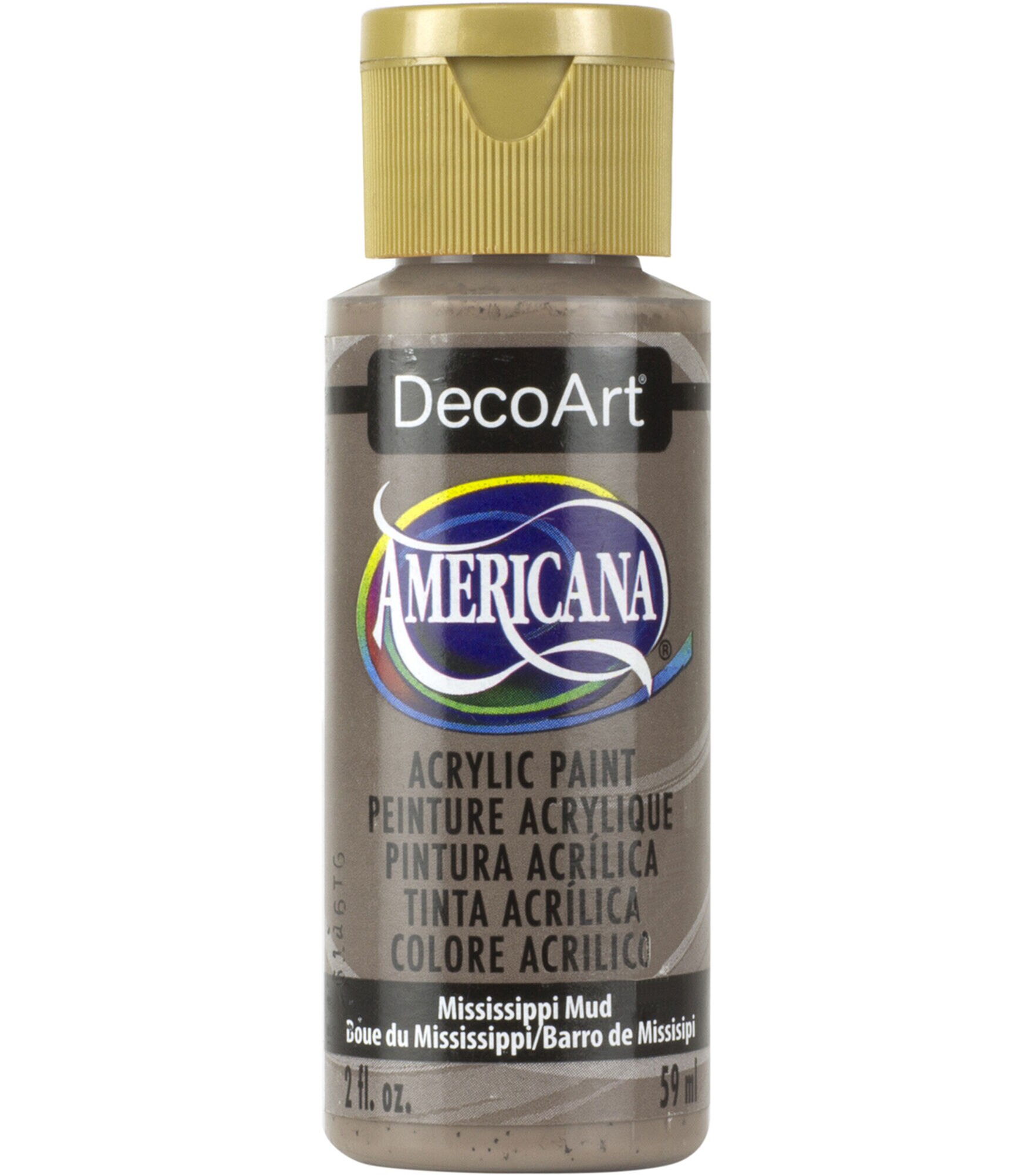 DecoArt Americana Acrylic 2oz Paint, Mississippi Mud, hi-res